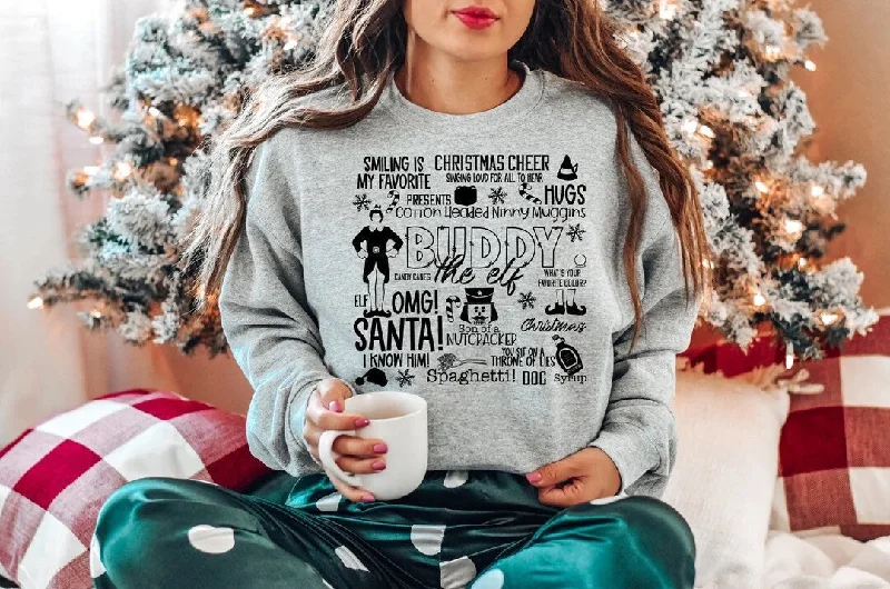 Buddy the Elf Subway style Sweatshirt Hip Women's Retro