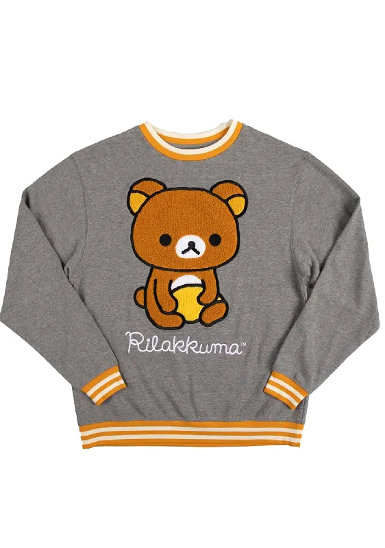 Rilakkuma Chenille Pullover Sweatshirt Sporty Women's Athleisure 