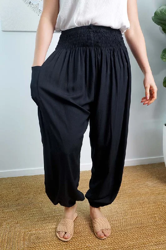 Harem Pant "Plain" Polished Women's Silk