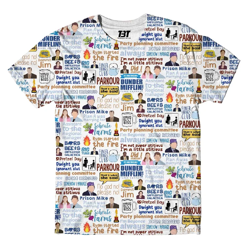 The Office AOP T-shirt - On Sale (Chest size 36 IN) Tough Women's Military - inspired