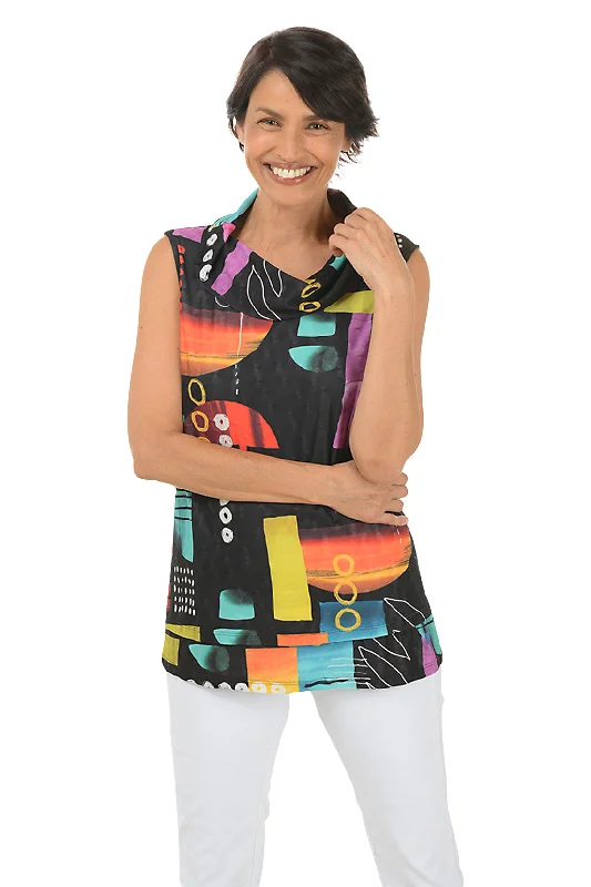 Geneva Cowl Neck Sleeveless Top Bohemian Women's Free