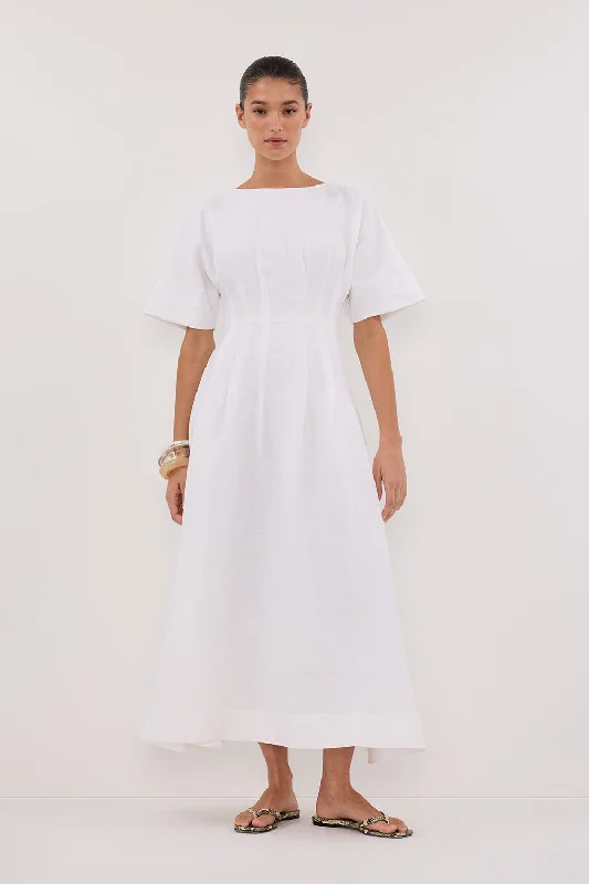 RAF OFF WHITE BOATNECK MIDI DRESS Cozy Women's Winter
