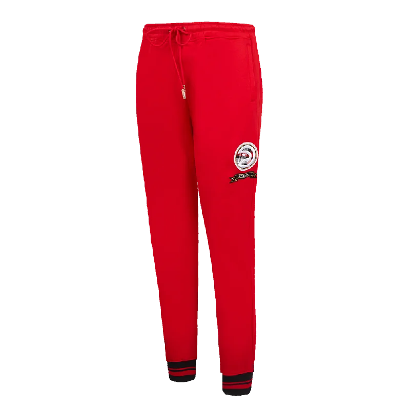 NBA ATLANTA HAWKS PRO PREP W RIB FLC WOMEN'S SWEATPANT (RED/BLACK)