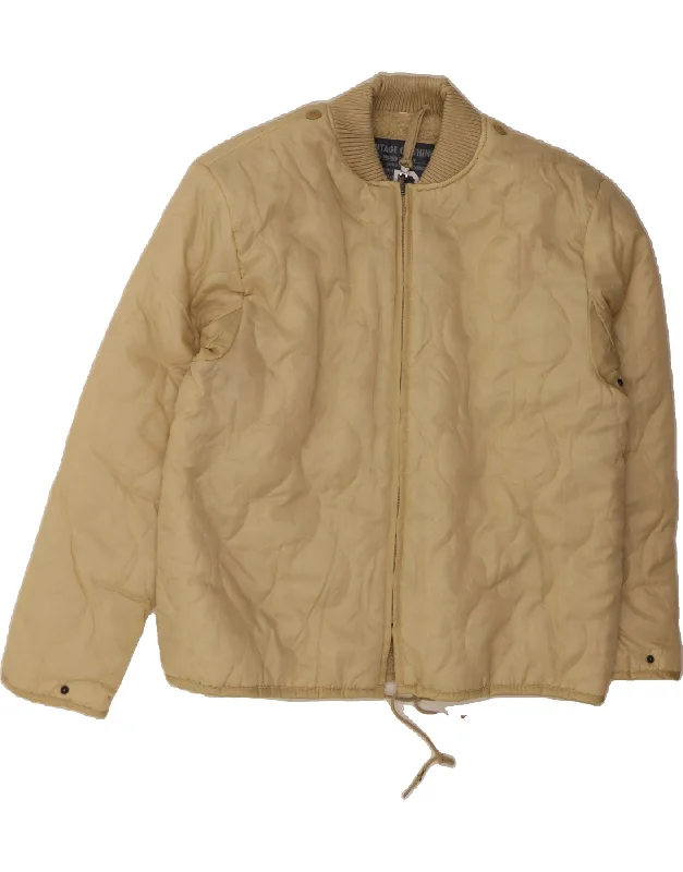 VINTAGE Womens Sherpa Quilted Jacket UK 20 2XL Beige Polyester Unique Women's Upcycled VINTAGE Womens Sherpa Quilted Jacket UK 20 2XL Beige Polyester Unique Women's Upcycled