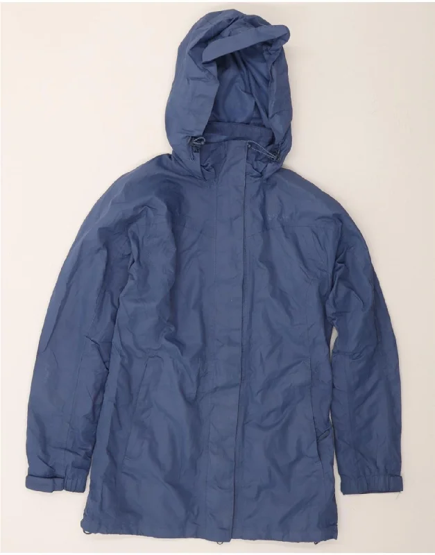 MOUNTAIN WAREHOUSE Womens Hooded Raincoat UK 8 Small Blue Polyester Casual Women's Loose - fitting MOUNTAIN WAREHOUSE Womens Hooded Raincoat UK 8 Small Blue Polyester Casual Women's Loose - fitting