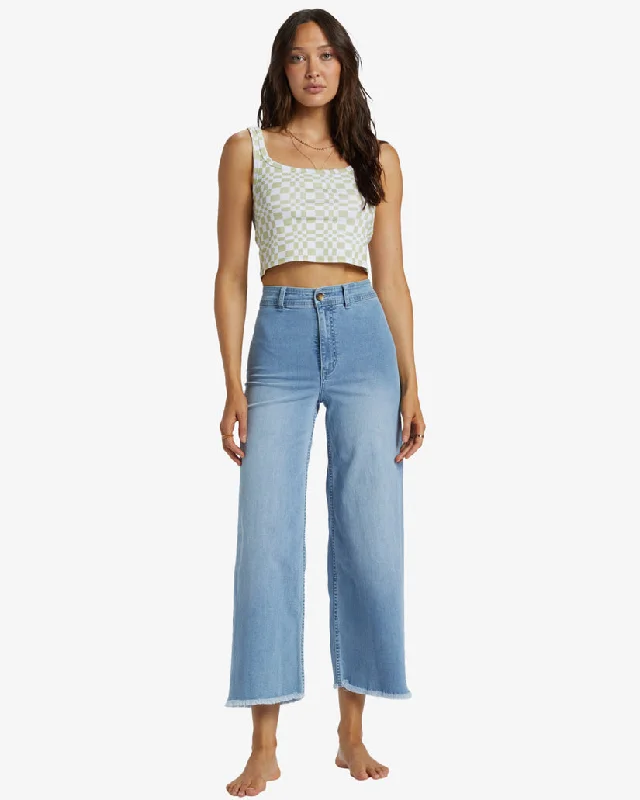 Free Fall Indigo Denim Pant Monochromatic All - in - one