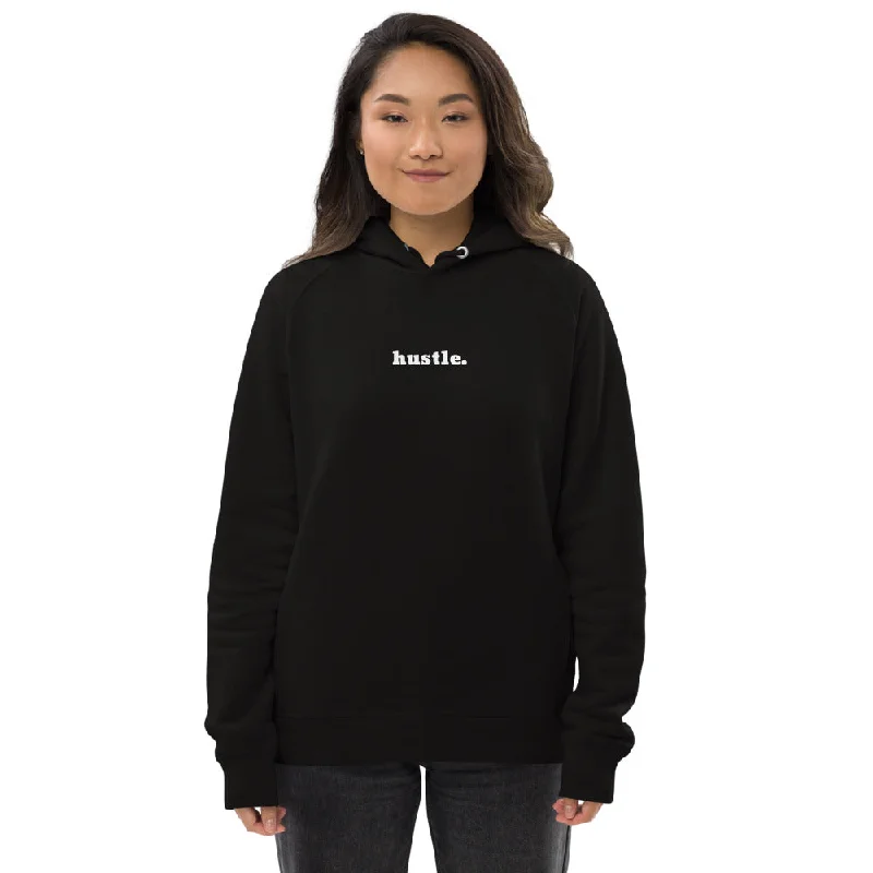 Hustle Eco Hoodie in Black Preppy Women's College