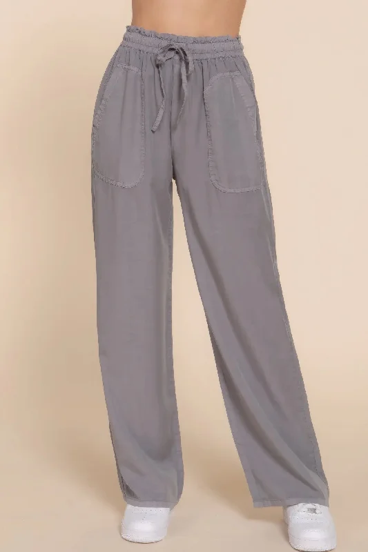 Elastic Waist Tencel Long Pants Youthful Women's Anime - inspired