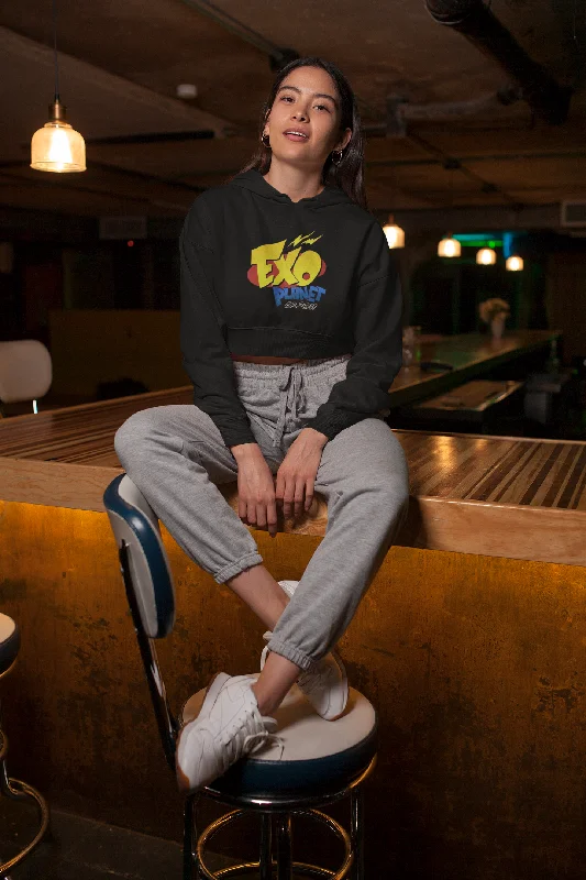 EXO PLANET - Winter Crop Hoodies Laid - back Women's Vibe