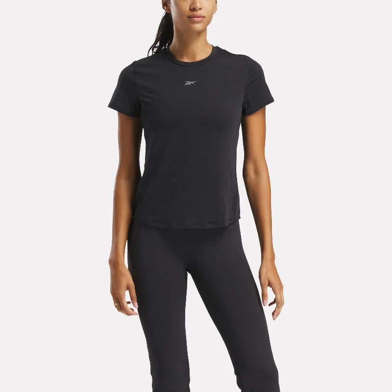 Rbk-Chill Athletic Tee Black Edgy Women's Punk