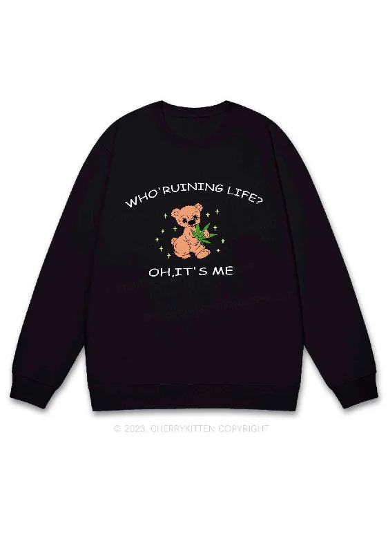 Who' Ruining Life Y2K Sweatshirt Cherrykitten