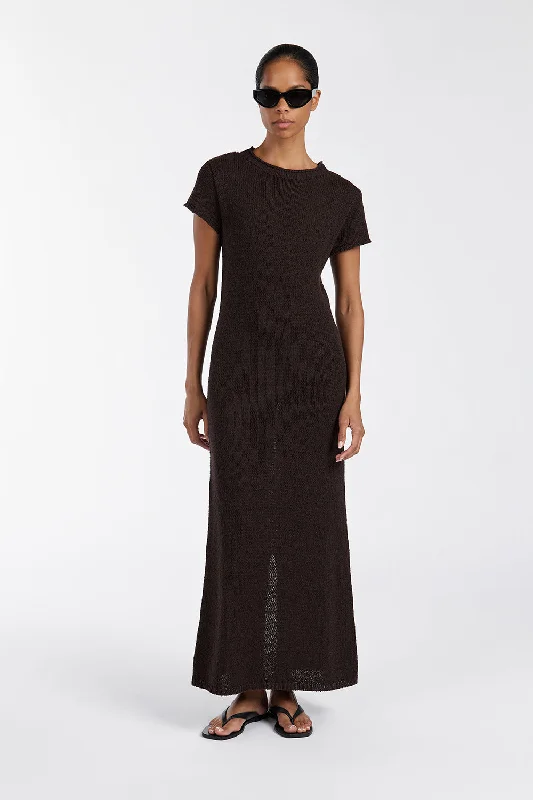LEO BITTER CHOC KNIT MIDI DRESS Sporty Women's Tennis