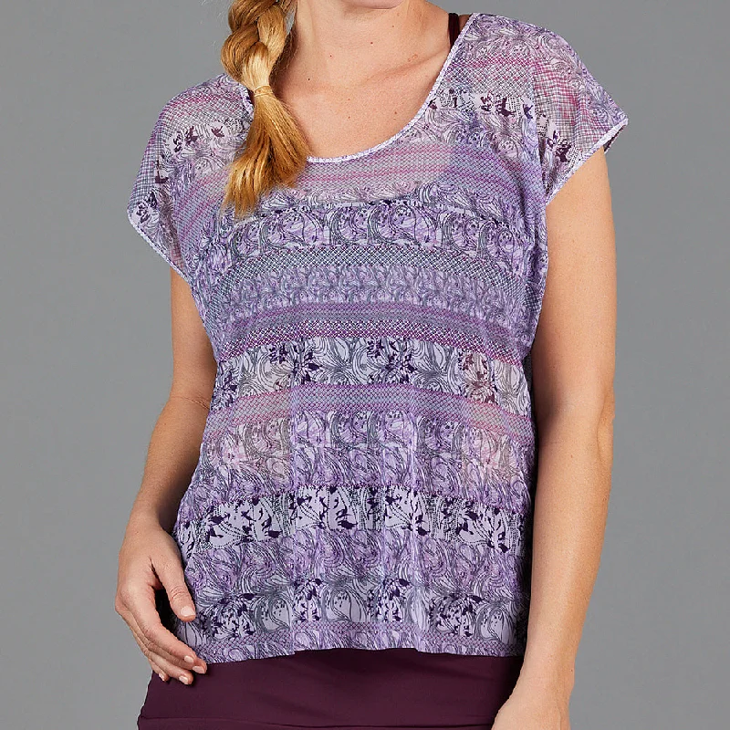 Djali Mesh Layer Tee (print) Classic Women's Tweed
