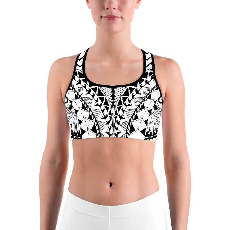 Maori Inspired Sports bra Unique Women's Upcycled