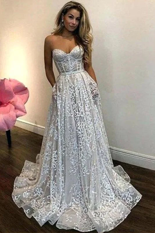Vintage Ivory Sweetheart Beautiful Cheap Lace Wedding Dress Classic Women's Pin - striped Vintage Ivory Sweetheart Beautiful Cheap Lace Wedding Dress Classic Women's Pin - striped
