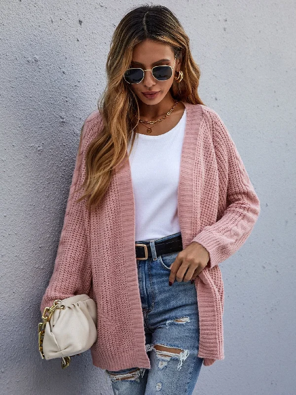 Casual Plain Long Sleeve Short Women Cardigan Cool Women's Skate