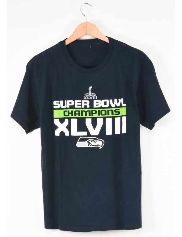 Super Bowl Xlviii Printed T-shirt - L Compression