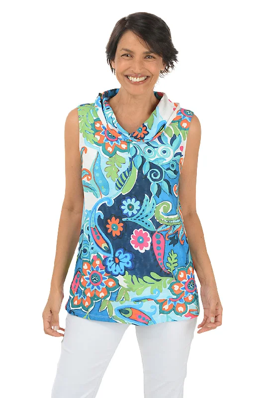Marina Cowl Neck Sleeveless Top British Gentlewoman Style