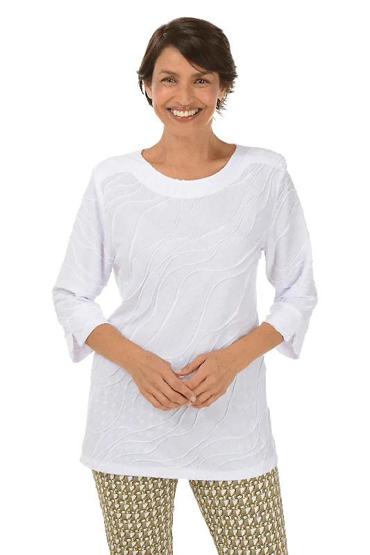 Wave Seam Knit Tunic Earthy Women's 