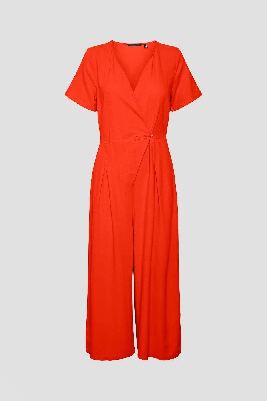 Curve - Jesmilo Wrap Jumpsuit in Orange