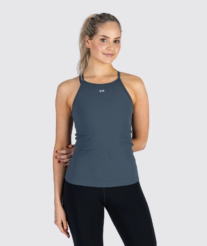 Strappy Ribbed Tank Top Feminine Women's Soft 
