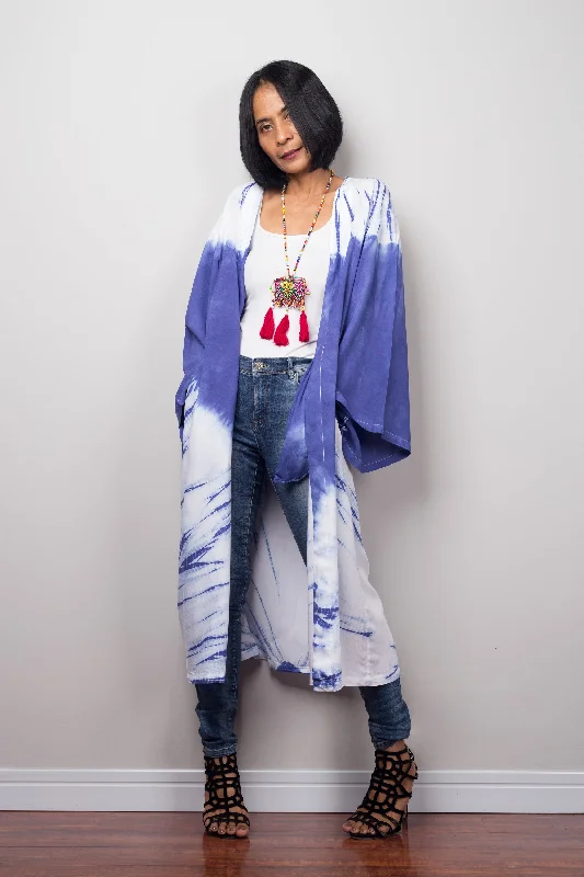 Shibori tie dye robe