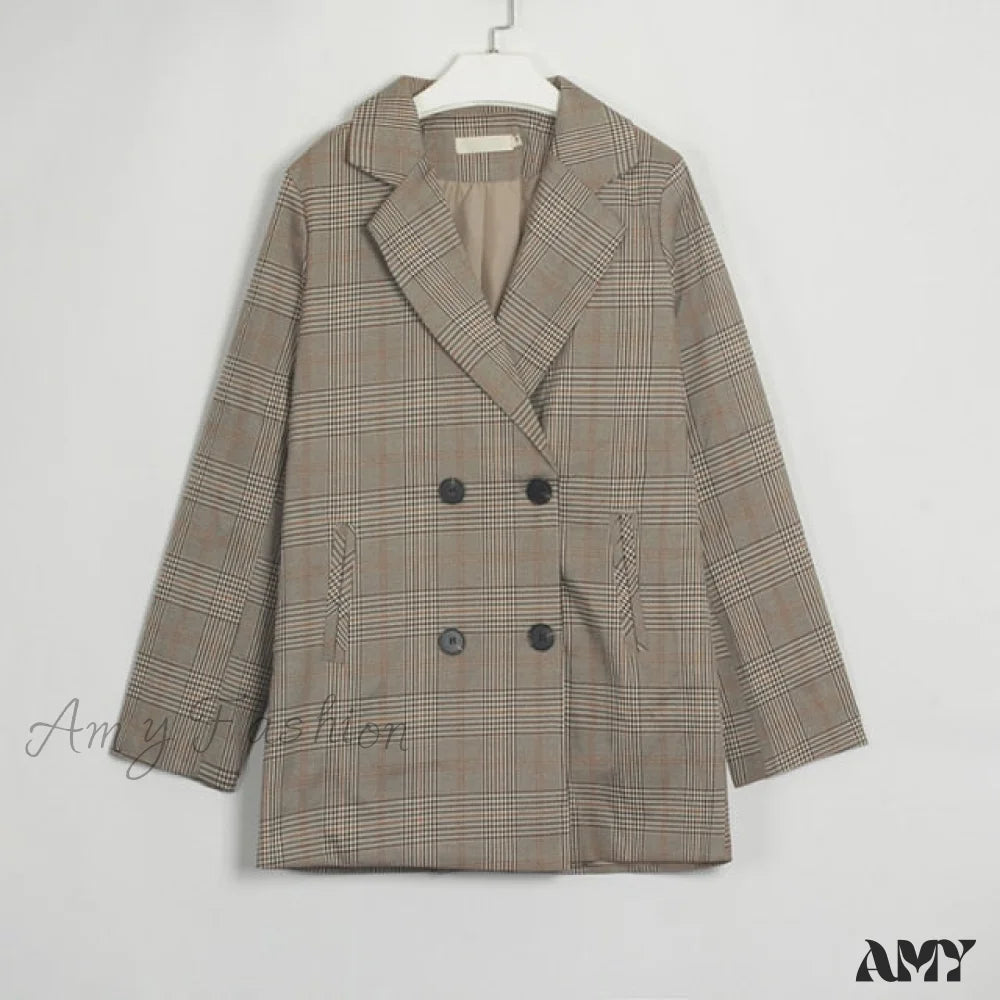 Amy Fashion - Turn Down Collar Pockets Female OL Chic Blazer Contemporary 
