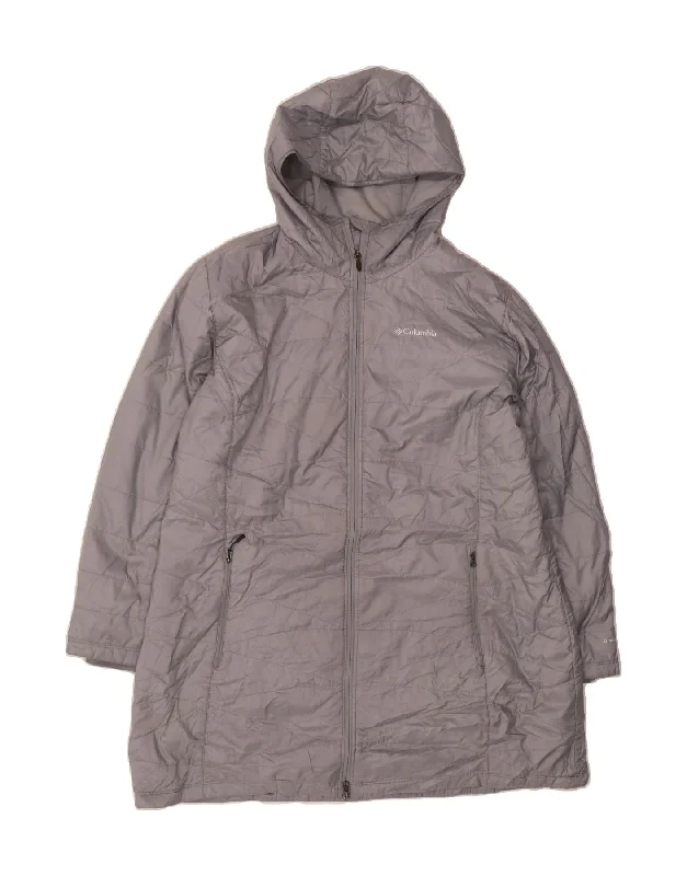 COLUMBIA Womens Omni-Heat Hooded Windbreaker Coat UK 20 2XL Grey Polyester Youthful Women's Pop COLUMBIA Womens Omni-Heat Hooded Windbreaker Coat UK 20 2XL Grey Polyester Youthful Women's Pop