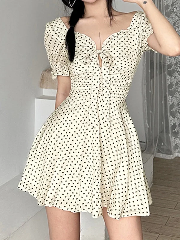 Tie Strap Graceful Halter Mini Dress French