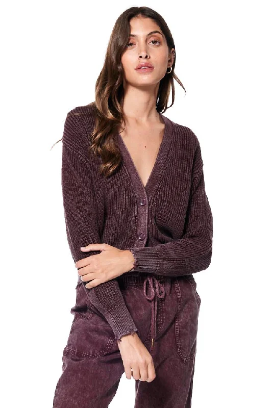 Clark Crop Cardi // Chocolate Mineral ~ NO RETURNS Sophisticated Women's Tailored