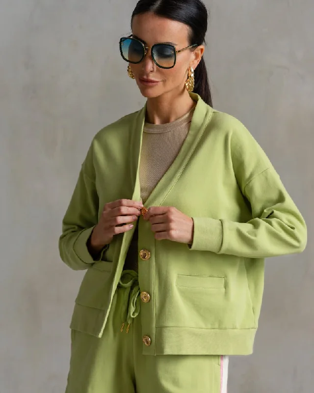 Court Interlock Cardigan Palm Green Contemporary 