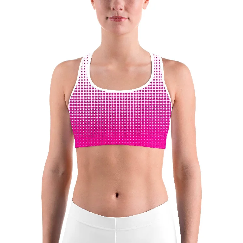 Pink Halftone Sports bra Youthful Women's Pop
