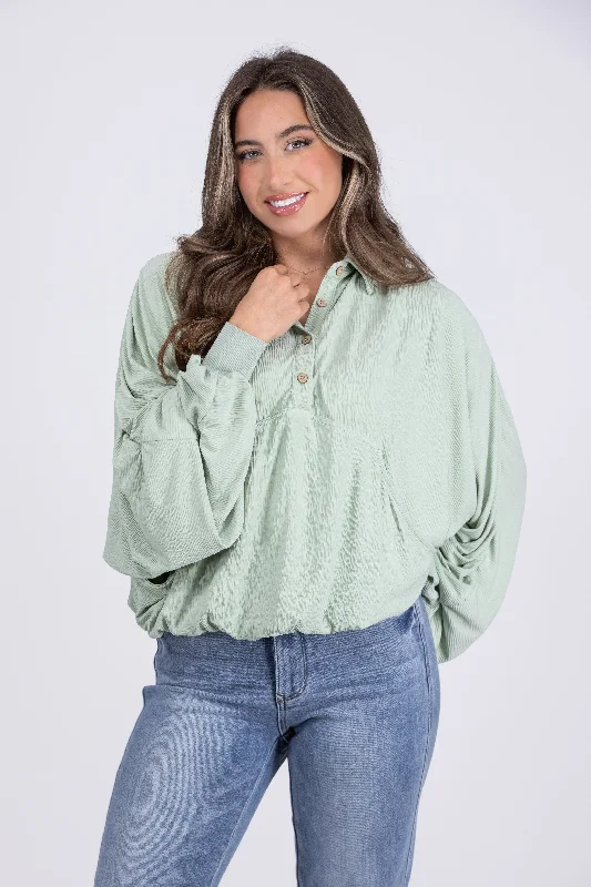 Can't Bring Me Down Women's Dolman Sleeve Pullover Laid - back Women's Style