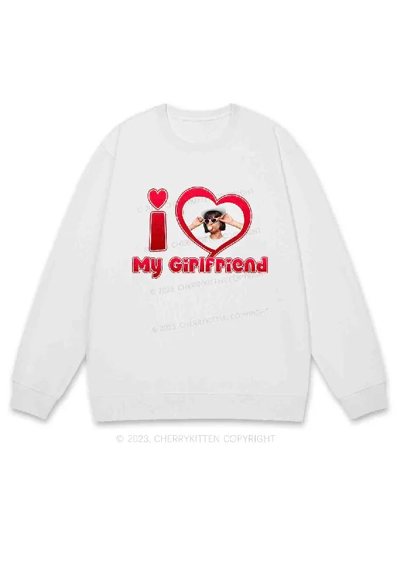 Custom BF&GF Photo Red Heart Y2K Sweatshirt Cherrykitten