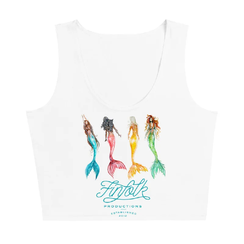 Watercolor Mermaids Crop Tank