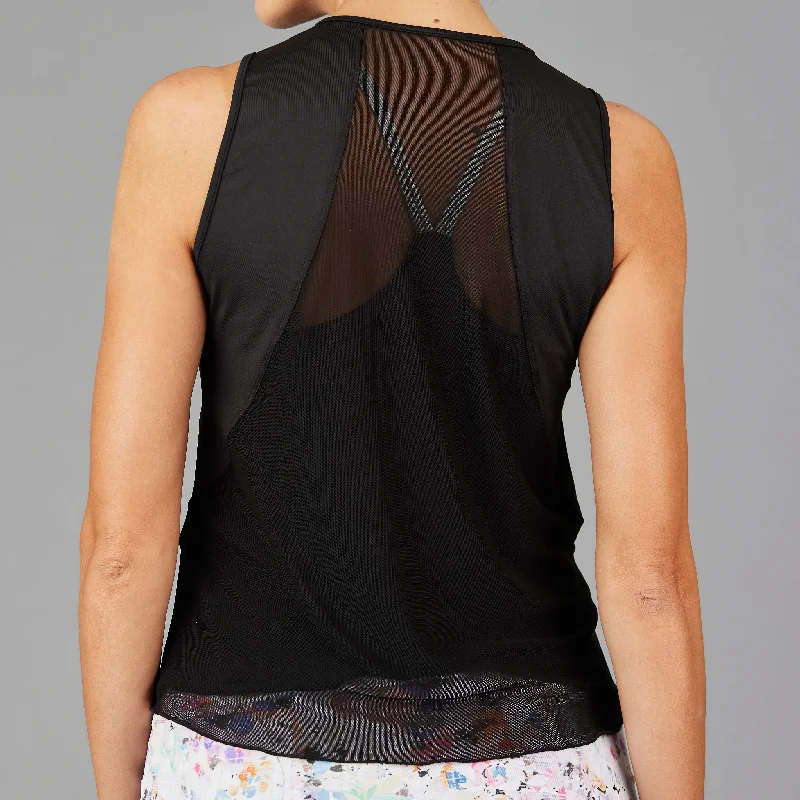 Amethyst Sleeveless Top (black) Elegant Women's Formal 