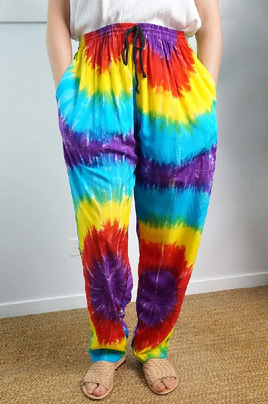 Happy Pants "Rainbow Tie Dye" Refined Women's Hand - crafted