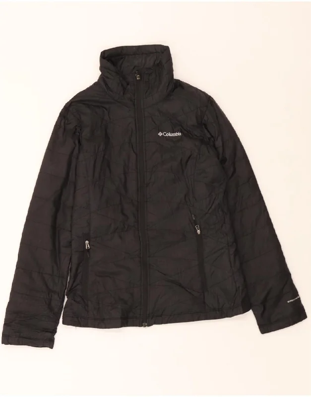 COLUMBIA Womens Omni-Heat Padded Jacket UK 10 Small Black Polyester Gym