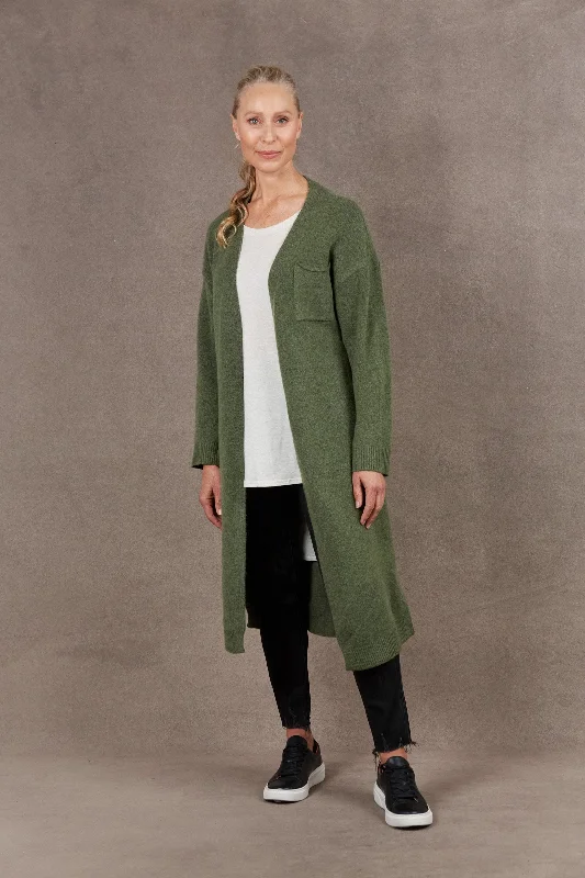 Paarl Longline Cardigan - Moss