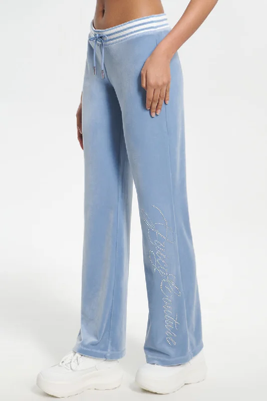 Script Bling Velour Track Pants