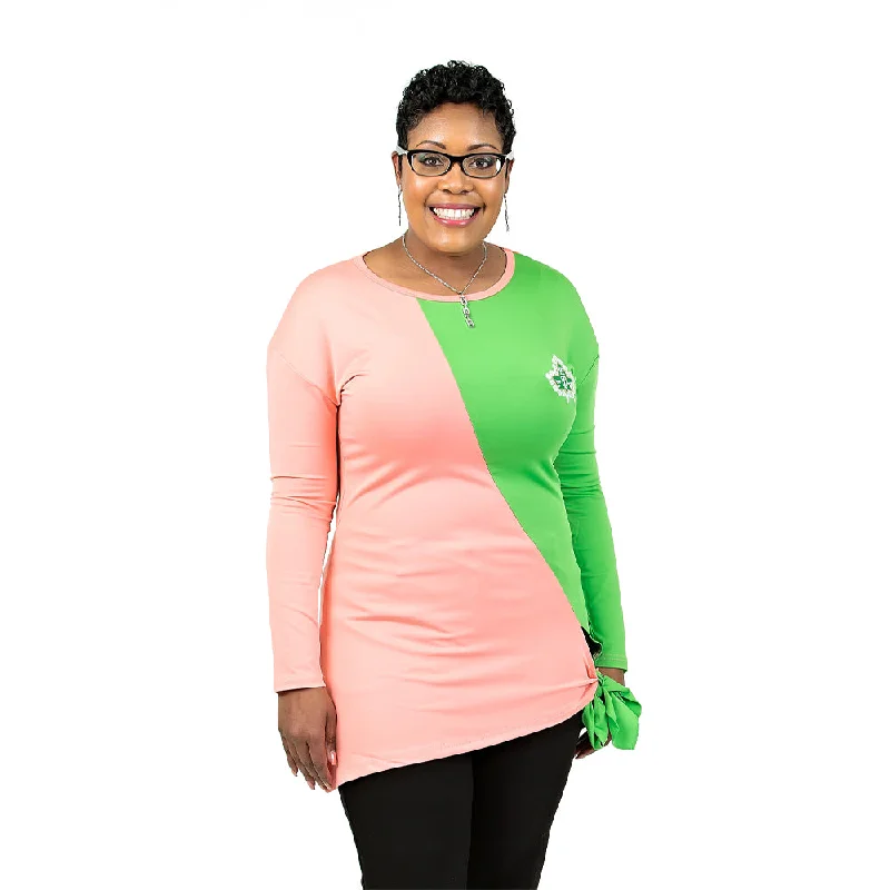 AKA Color Block Side Tie Tunic Athletic Women's 
