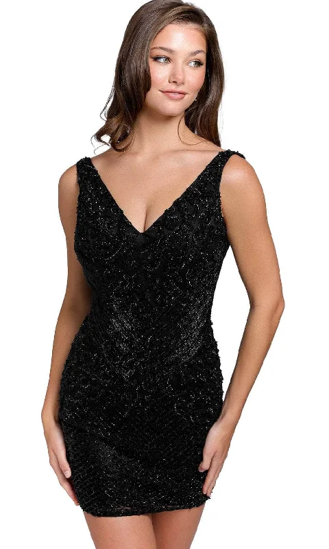 Primavera Couture 3802 - Low Open-Back Cocktail Dress Stylish Women's Neon