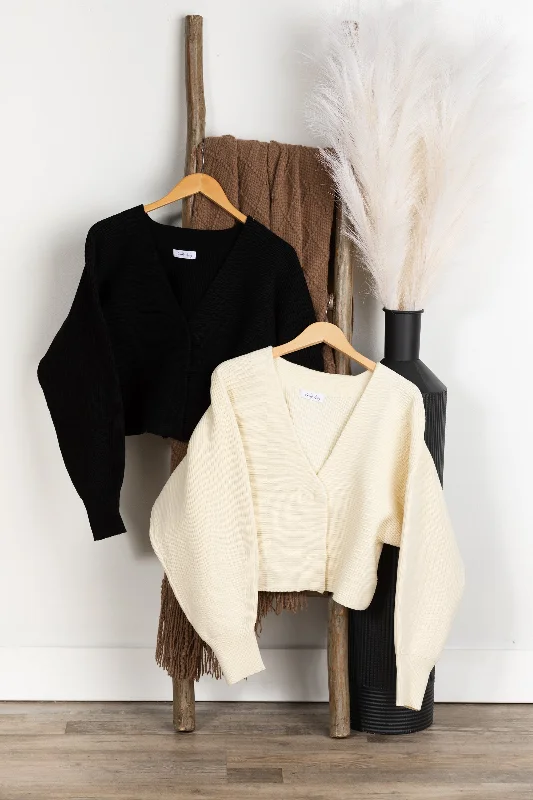 V-Neck Ribbed Cardigan Street