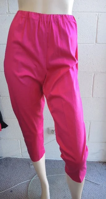 Swish Cotton Blend Stretch Pants (Hot Pink or Royal Blue) Geometric