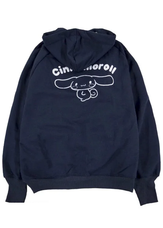 Sanrio Cinnamoroll Sherpa Zip Up Hoodie Tough Women's Military - inspired