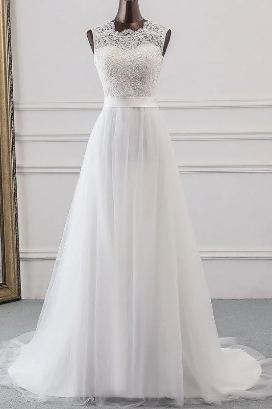 Bridelily Graceful Lace-up Tulle A-line Wedding Dress Athletic Women's 