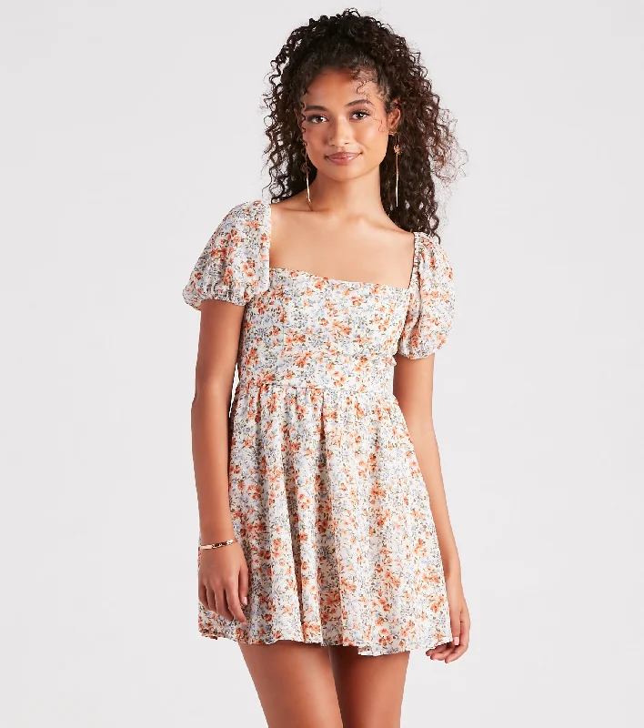 Always Charming Floral Eyelet Lace Dress