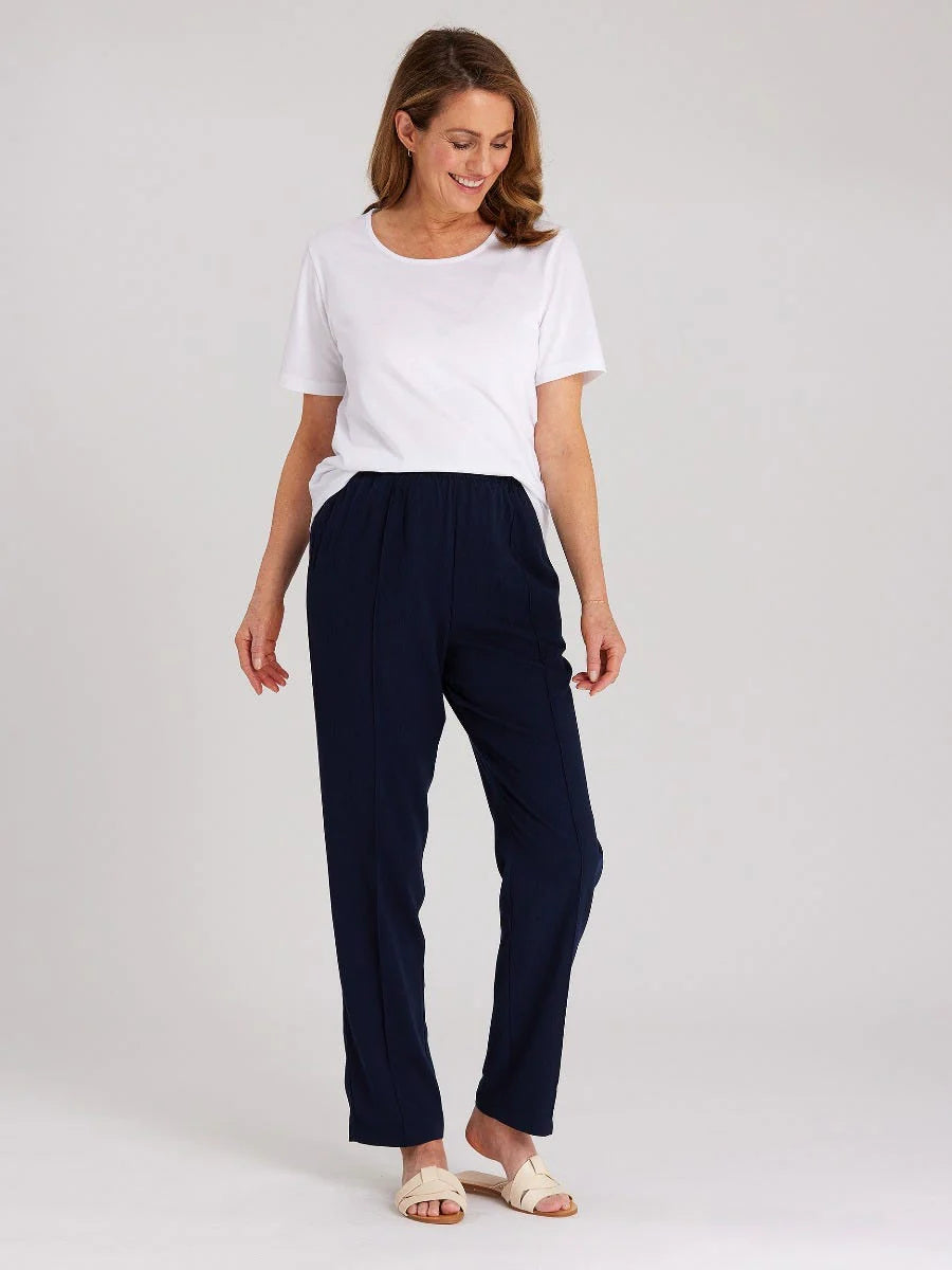 Black Pepper Full length Crinkle Pants Elegant Women's 