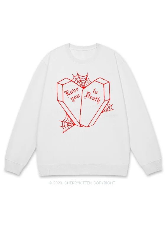 Love You To Death Halloween Y2K Sweatshirt Cherrykitten