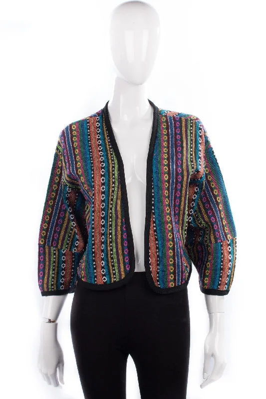 Naanaa Wang Multicoloured Woven Ethnic Top Cotton Est Size 12/14 Casual Women's Loose - fitting Naanaa Wang Multicoloured Woven Ethnic Top Cotton Est Size 12/14 Casual Women's Loose - fitting